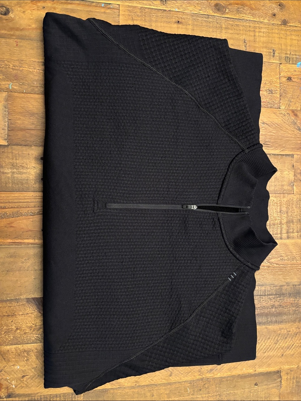 lululemon athletica Men's Black Half-Zip Textured Pullover